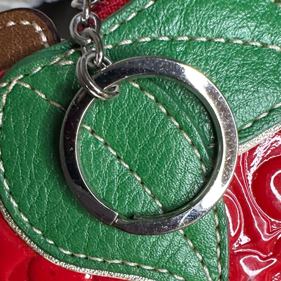 Coach Red Apple Keychain/Wristlet - Picture 7 of 11